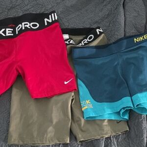 Nike Pro Shorts Three Pair Bundle